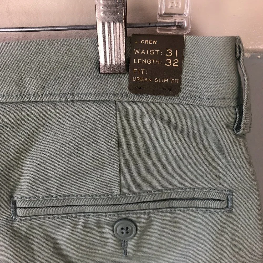 NWT J. Crew Mint Urban Slim Fit Chinos